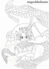 Natsu Dragneel Coloring Pages Deviantart Template sketch template