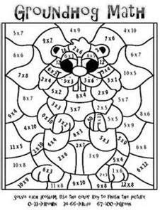grade multiplication color  number  printable  coloring