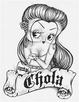 Chola Chicano Drawing Cholo Drawings Lowrider Dibujos Cholas Girl Tattoo Designs Cholitos Arte Aztec Tattoos Draw Clown Sketch Getdrawings Boop sketch template