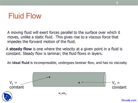 fluid flow general physics  lecture  docsity