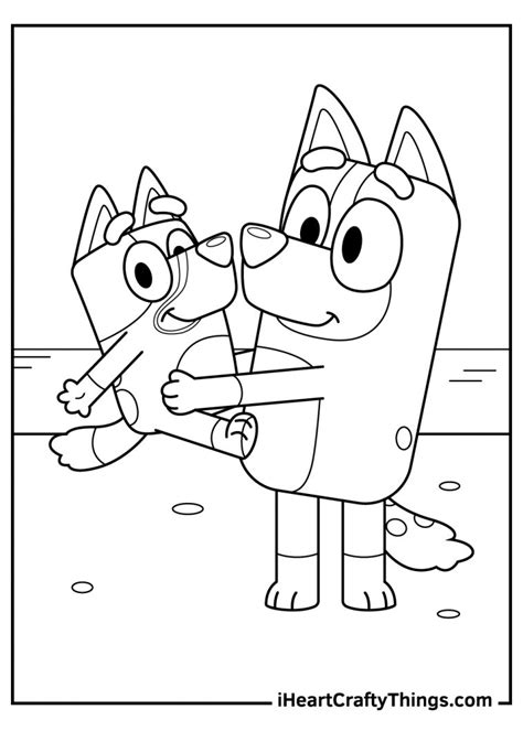 bluey colouring pages  printable coloring page blog bluey