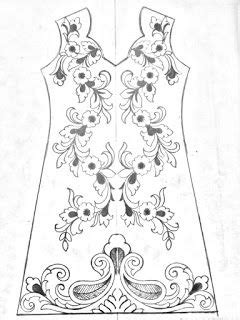 kurti designs pencil sketches embroidery salwar kameez pattern  ladies dress design