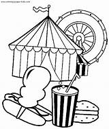 Coloring Pages Carnival Kids Food sketch template