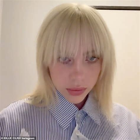 billie eilish admits    weeks  accomplish   platinum blonde  daily mail