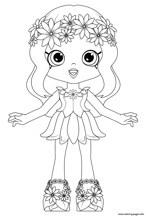 shoppies dolls daisy petals coloring page printable