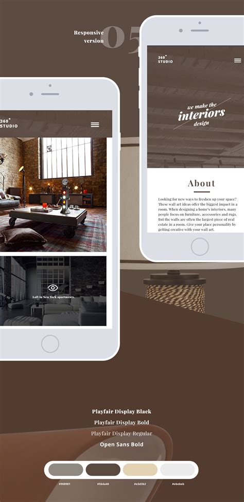 website concept  interior design  behance