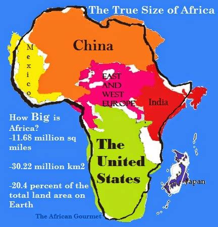 true size  africa   distorted mercator projection