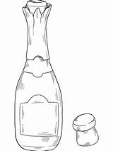 Coloring Champagne Cork Bottle Supercoloring Categories sketch template