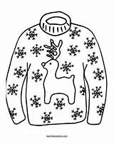 Christmas Sweater Coloring Pages Beside Teach sketch template
