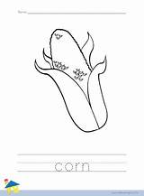 Corn Worksheet Coloring Worksheets Vegetable Vegetables Thelearningsite Info sketch template