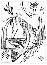 Peces Colorear Adultos Fishes sketch template