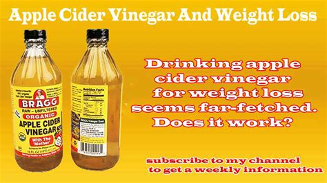 apple cider vinegar  weight loss youtube