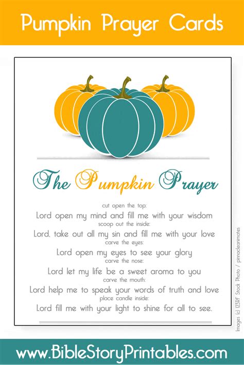 pumpkin prayer printable  crafty classroom