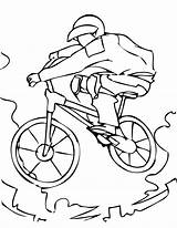 Coloring Pages Mountain Bmx Bike Coloriage Sports Biking Color Printable Velo Kids Dessin Drawing Sport Equipment Bicyclette Colorier Imprimer Print sketch template