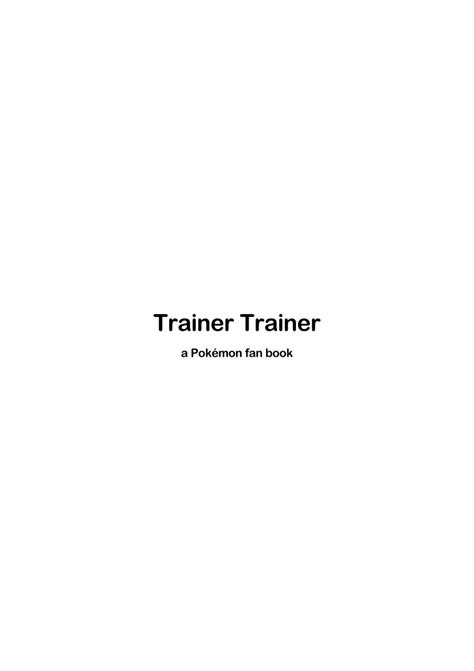 [autumnsnow] Trainer Trainer Pokemon Dj [eng] Myreadingmanga