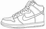 Coloring Pages Sneaker Nike Popular sketch template