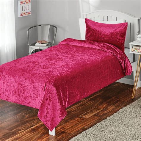 Mainstays Crushed Velvet Twin Or Twin Xl Comforter Mini Set 2 Piece