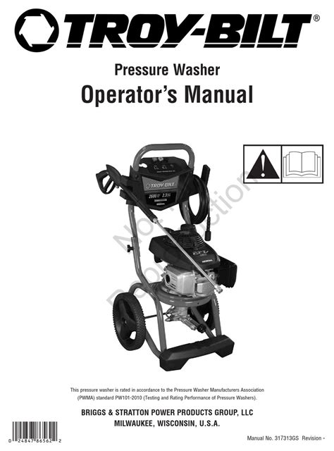 troy bilt pressure washer operators manual   manualslib