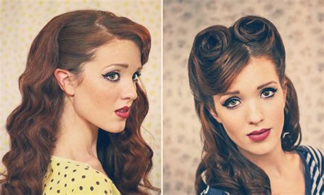 retro pin up style hair tutorials by the freckled fox wonder forest