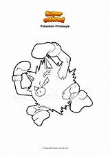 Pokemon Primeape Supercolored Dibujo Igglybuff sketch template