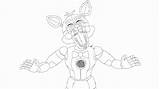 Foxy Fnaf Funtime Freddy Bonnie Getcolorings Colorin Minecraft Curatorreview sketch template