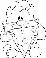 Pizza Coloring Taz Baby Eating Looney Tunes Pages Printable Coloringpages101 Categories Online Print Game sketch template