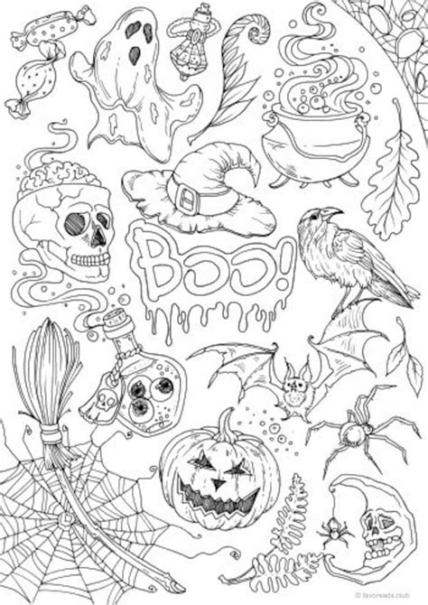 hard halloween coloring pages  adults coloring pages