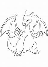 Pokemon Charizard Coloring Kids Pages Fire Type Color Generation Flying sketch template