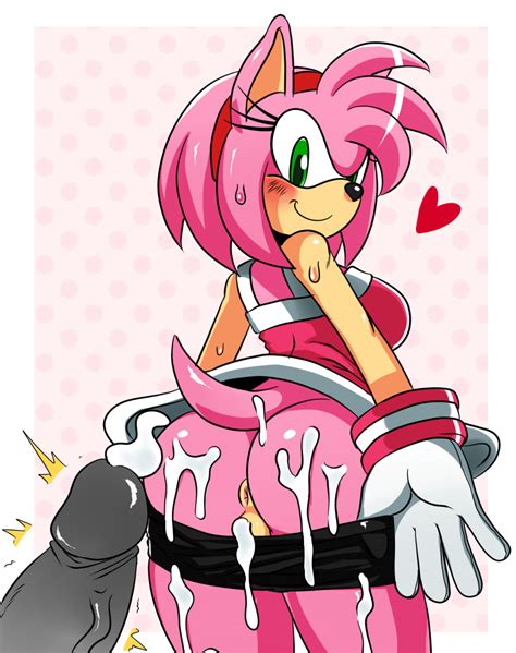 rule 34 2013 amy rose anthro anus ass back view blush breasts closed