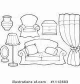 Furniture Clipart Coloring Illustration Dresser Royalty Pages Visekart Template sketch template