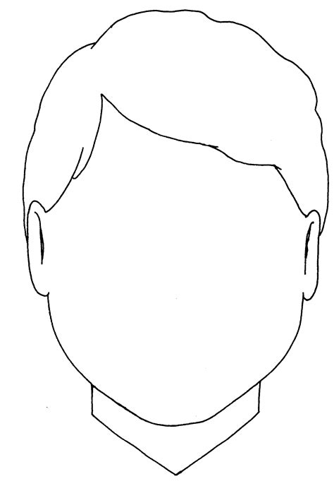 blank boy face colouring coloring pages quoteko clipart