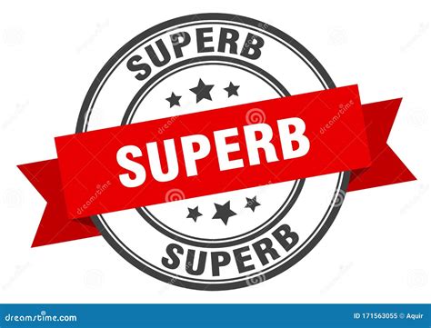 superb label superb  band sign stock vector illustration  band sticker
