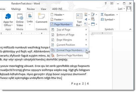 omit  page number    page   word  document