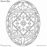 Pysanky Colouring sketch template