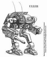 Mechwarrior Robots Hawk sketch template