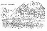Coloring Pages Mountain Kids Sheets Sunrise Color Grand Detailed Teton National Printables Parks Printable Coloringpagesfortoddlers sketch template