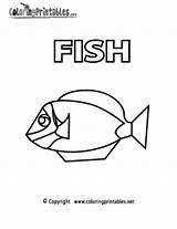 Coloring Vocabulary Fish Pages Educational Printable Coloringprintables sketch template
