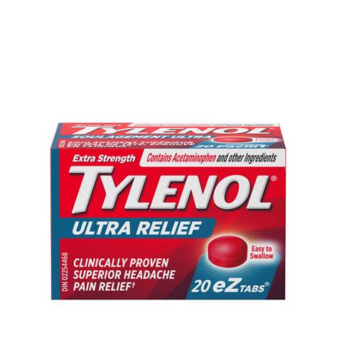 Tylenol Ultra Migraine Pain Relief Acetaminophen 500mg Plus 65mg