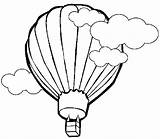 Balloon Hot Air Coloring Clouds Pages Between Sky sketch template