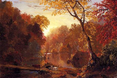 autumn  north america  frederic edwin church print  oil painting