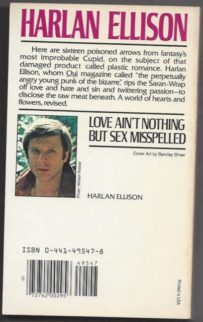 Love Ain T Nothing But Sex Misspelled By Harlan Ellison 1983 Mass