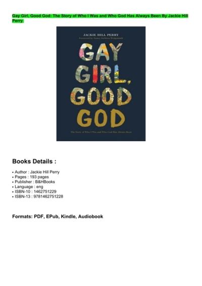 [book] Gay Girl Good God The Story Of Who I Was And Who God Has