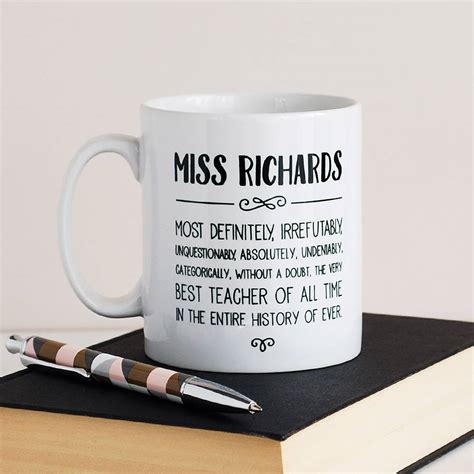 irrefutably best teacher ever personalised mug by cloud 9 design