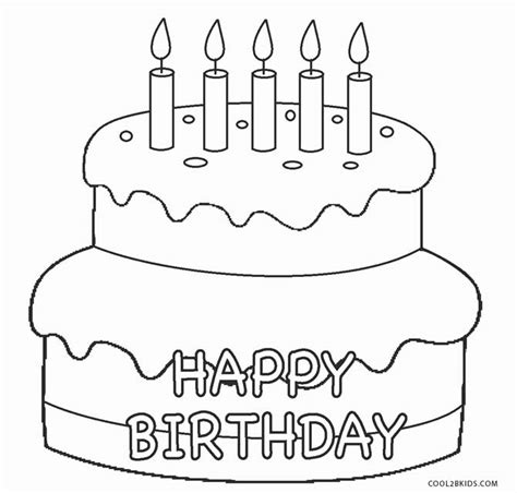 birthday cake coloring page printable printable world holiday