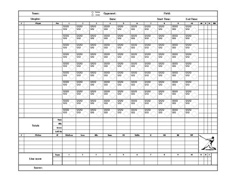 printable baseball score sheets