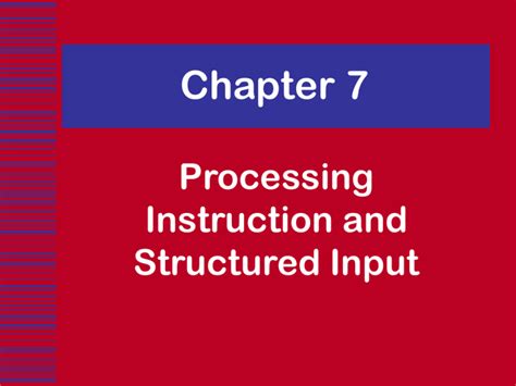 input processing