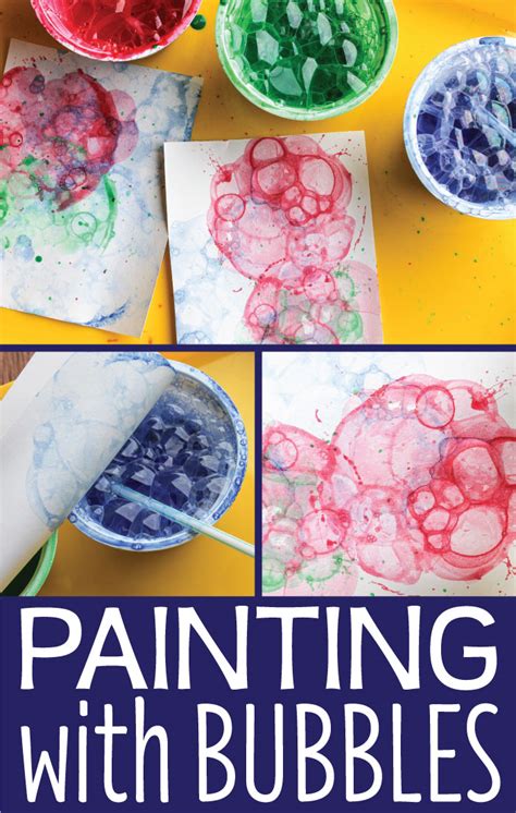 art activities  kids painting  bubbles early learning ideas