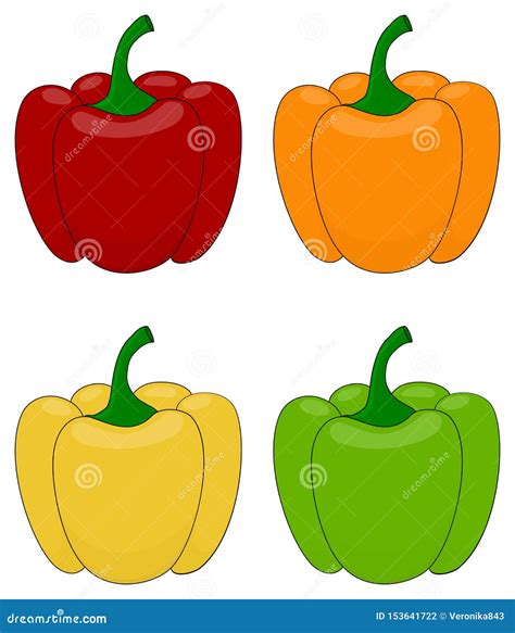 cartoon bell pepper colorful  black  white coloring book page