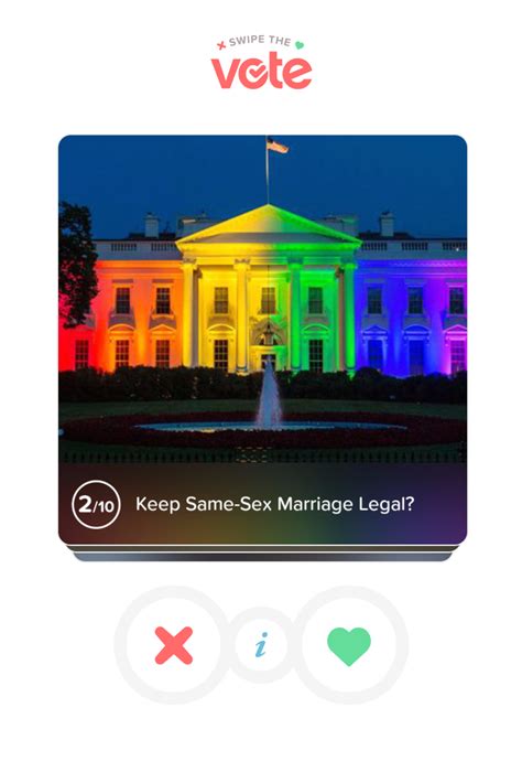 tinder adds swipe the vote so you can hook up with candidates