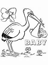 Coloring Baby Pages Stork Shower Storks Movie Chickadee Printable Kids Printables Print Drawing Color Bird Birds Newborn Cardinal Getcolorings Getdrawings sketch template